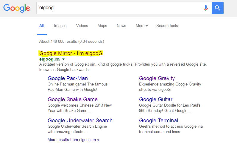 Play Pacman Game by Google - elgooG